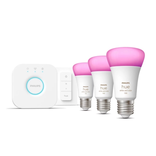 PHILIPS HUE-WCA starter.kit; brána+2xsw.+3xA60 9W/60W E27 2000-6500K/RGB