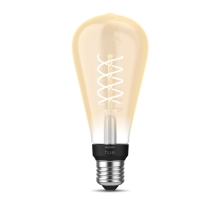 PHILIPS HUE-WHITE filam.bulb ST72 7W/NIL E27 2100K 550lm Dim EUR