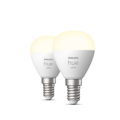 PHILIPS HUE-WHITE kapka P45 5.7W E14 2700K 470lm Dim EU set-2ks˙