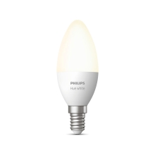 PHILIPS HUE-WHITE svíčka B39 5.5W E14 2700K 470lm Dim EU˙