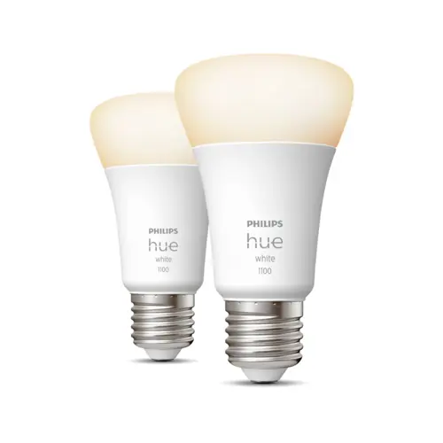 PHILIPS HUE-WHITE žárovka A60 9.5W/75W E27 2700K 1100lm Dim EU 2-pack˙