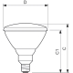 PHILIPS infražárovka IR 100C PAR38 100W 230V E27 čirá