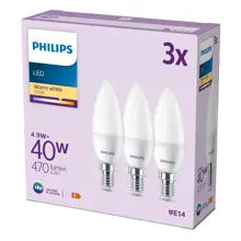 PHILIPS LED 40W B35 E14 WW FR ND 3CT/6 EC
