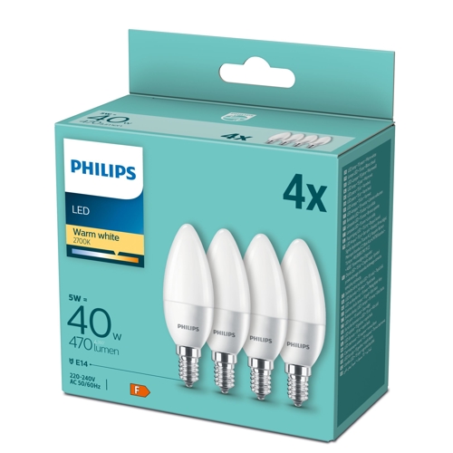 PHILIPS LED 40W B35 E14 WW FR ND 4PF/6 DISC