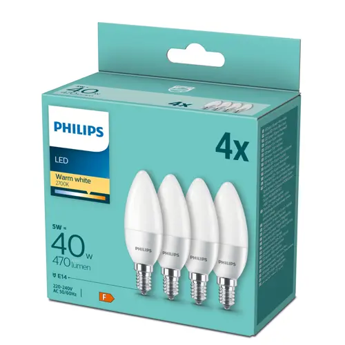 PHILIPS LED 40W B35 E14 WW FR ND 4PF/6 DISC