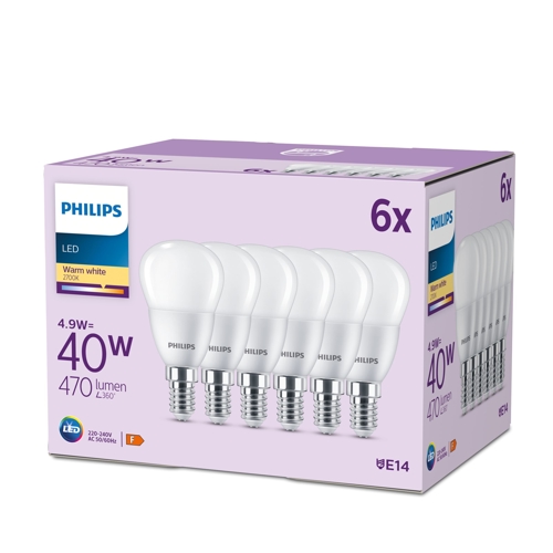 PHILIPS LED 40W P45 E14 WW FR ND 6CT/4 EC