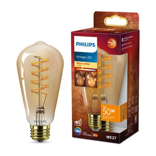 PHILIPS LED 50W ST64 E27 AMBER WGD SP