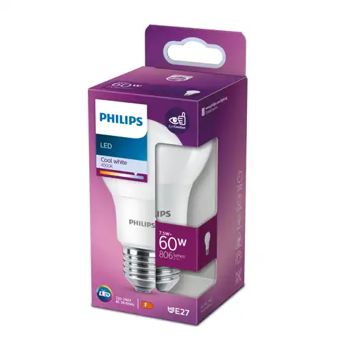 PHILIPS LED 60W A60 E27 CW FR ND 2PF/6 DISC