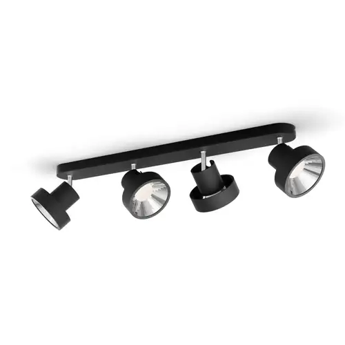PHILIPS LED bodové svítidlo Bukko 4x4.3W ;černá 24V