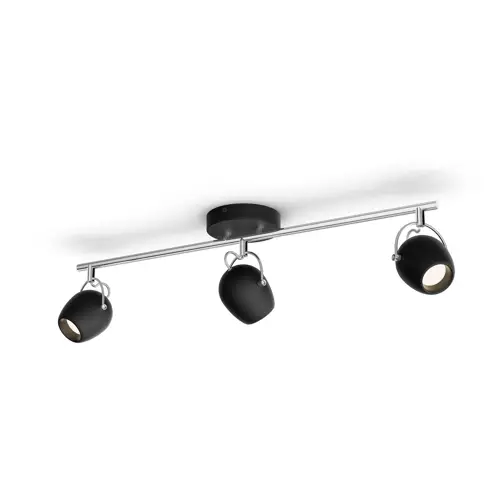 PHILIPS LED bodové svítidlo RIVANO 3x4.5W ;černá