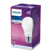 PHILIPS LED bulb Classic A60 7W/60W E27 4000K 806lm NonDim 15Y opal