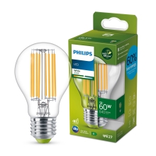 PHILIPS LED bulb.filam. A60 4W/60W E27 3000K 840lm NonDim 50Y