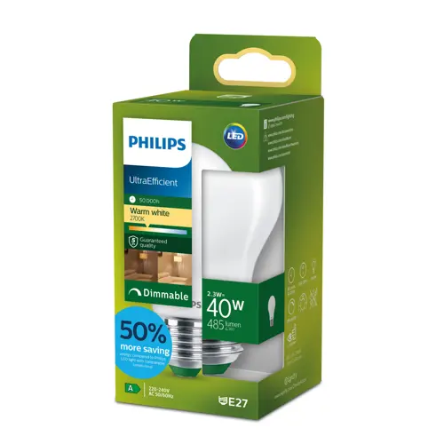 PHILIPS LED CLA 40W A60 E27 2700K FR UE D SRT4