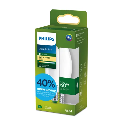 PHILIPS LED CLA 60W B35 E14 2700K FR UE SRT4