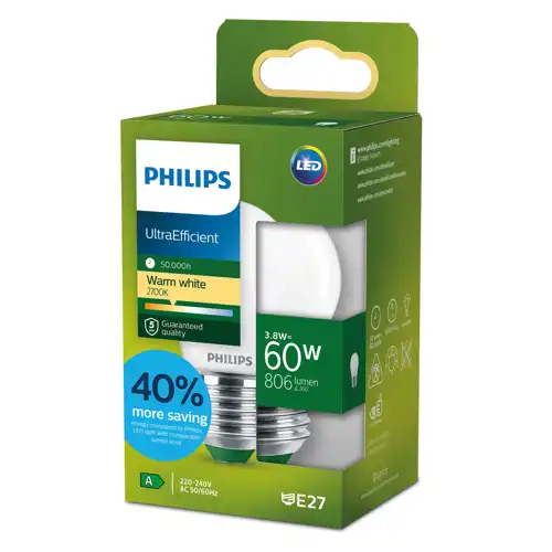 PHILIPS LED CLA 60W P45 E27 2700K FR UE SRT4