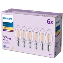 PHILIPS LED classic B35 40W E14 WW CL ND 6CT/4EC