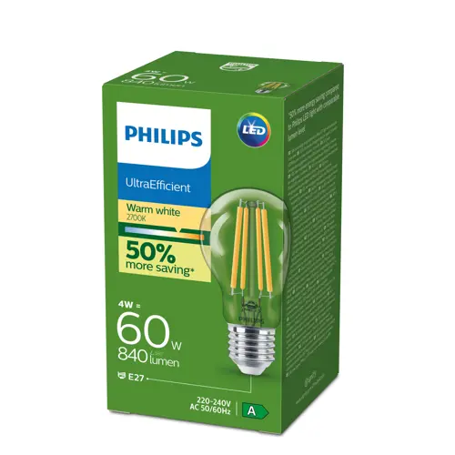 PHILIPS LED DISC CLA 60W A60 E27 2700K CL EELA