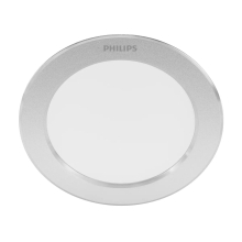 PHILIPS LED downlight Diamond Cut 3.5W 2700K ;stříbrná