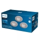 PHILIPS LED downlight Sparkle 5.5W 350lm/827/36° IP20 ; nikl 3-pack