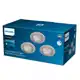 PHILIPS LED downlight Sparkle 5.5W 350lm/827/36° IP20 ; nikl 3-pack