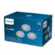 PHILIPS LED downlight Taragon 5W 2700K ;nikl 3-pack