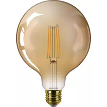 PHILIPS LED giant bulb G125 7W/40W E27 1800K 470lm NonDim 15Y amber