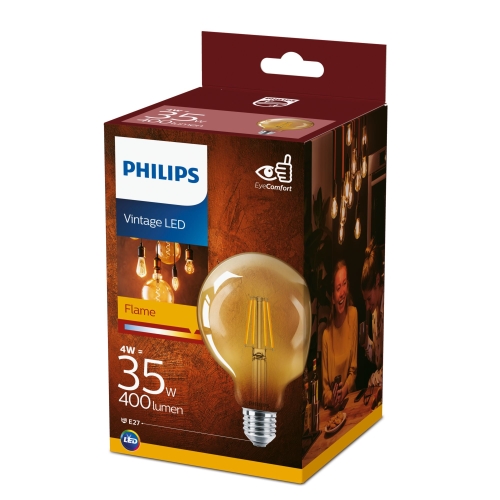 PHILIPS LED  globe filament G93 5.5W/25W E27 2000K 250lm NonDim 15Y˙