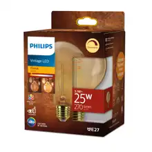 PHILIPS LED globe filament G95 25W 1800K 270lm E27 Amber SP Dim 15Y