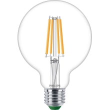 PHILIPS LED globe filament UE G95 4W/60W E27 2700K 840lm NonDim 50Y