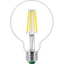 PHILIPS LED globe filament UE G95 4W/60W E27 4000K 840lm NonDim 50Y