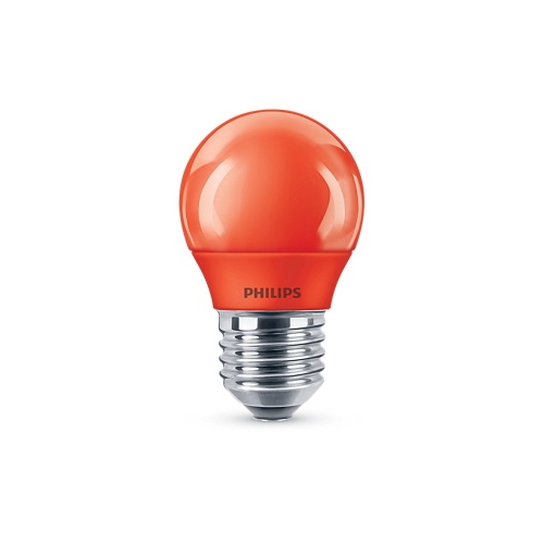 PHILIPS LED kapka colored P45 3.1W/25W E27 RED NonDim 10Y