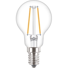 PHILIPS LED kapka filament CorePro P45 2W/25W E14 2700K 250lm NonDim 15Y