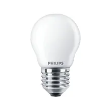 PHILIPS LED kapka filament P45 2W/25W E27 2700K 250lm NonDim 15Y opál