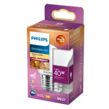 PHILIPS LED kapka filament P45 3.4W/40W E27 927 470lm Dim 15Y opál