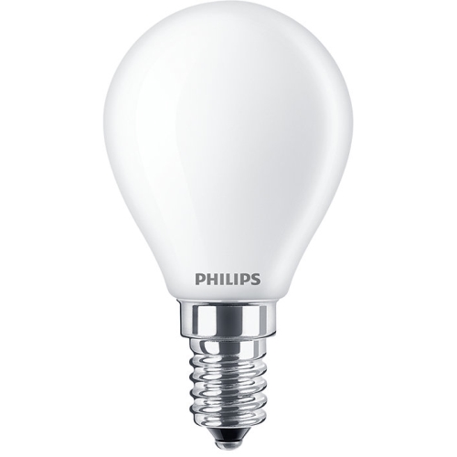 PHILIPS LED  kapka filament P45 4.3W/40W E14 2700K 470lm NonDim 15Y opál˙