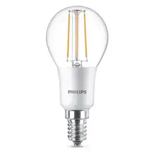 PHILIPS LED kapka filament P45 4.5W/40W E14 2700K 470lm Dim 15Y BL
