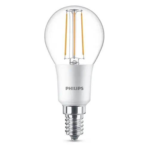 PHILIPS LED kapka filament P45 4.5W/40W E14 2700K 470lm Dim 15Y BL