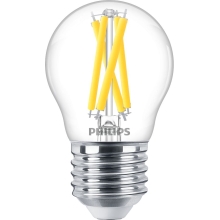 PHILIPS LED kapka filament P45 5.9W/60W E27 927 806lm Dim 15Y