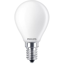 PHILIPS LED kapka filament P45 6.5W/60W E14 2700K 806lm NonDim 15Y opál