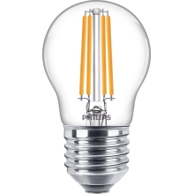 PHILIPS LED kapka filament P45 6.5W/60W E27 2700K 806lm NonDim 15Y