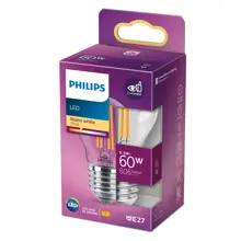 PHILIPS LED kapka filament P45 6.5W/60W E27 2700K 806lm NonDim 15Y