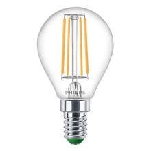 PHILIPS LED kapka filament UE P45 2.3W/40W E14 2700K 485lm NonDim 50Y