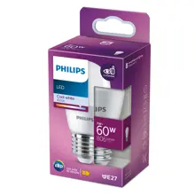 PHILIPS LED kapka P48 7W/60W E27 4000K 806lm NonDim 15Y opál