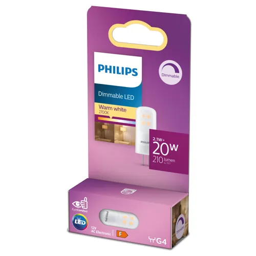PHILIPS LED kapsle 2.1W/20W G4 2700K 210lm Dim 15Y