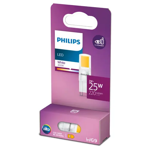 PHILIPS LED kapsle 2W/25W G9 3000K 220lm NonDim 15Y