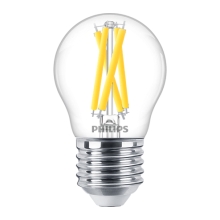 PHILIPS LED luster filament MASTER P45 3.4W/40W E27 2700K 470lm DimTone 25Y