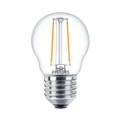 PHILIPS LED luster filament P45 2W/25W E27 2700K 250lm NonDim 15Y BL