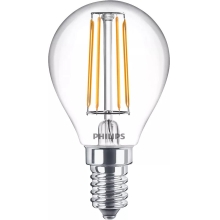 PHILIPS LED luster filament P45 4.3W/40W E14 2700K 470lm NonDim 15Y BL