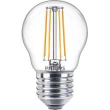 PHILIPS LED luster filament P45 4.3W/40W E27 2700K 470lm NonDim 15Y BL