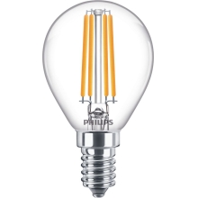 PHILIPS LED luster filament P45 6.5W/60W E14 2700K 806lm NonDim 15Y BL